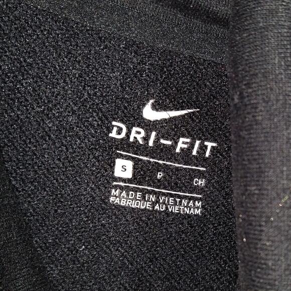 Nike Dri Fit Black Sweatshirt size small Funnel Neck - Picture 7 of 8